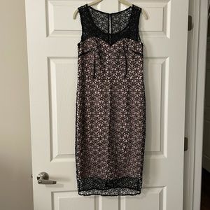 $200 Ann Taylor Black Lace Dress Size 6